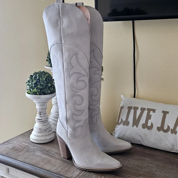 DINGO - White Sz 9 PRIMADONNA Tall High Heel Western Boot - NEW - Picture 5 of 11